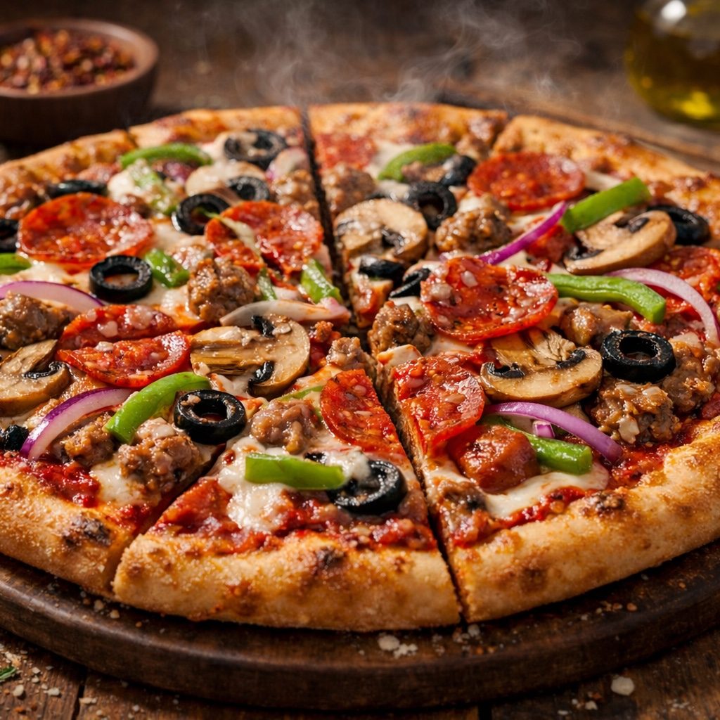 Combination Supreme Pizza.