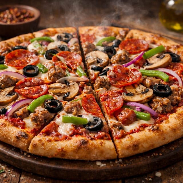 Combination Supreme Pizza.