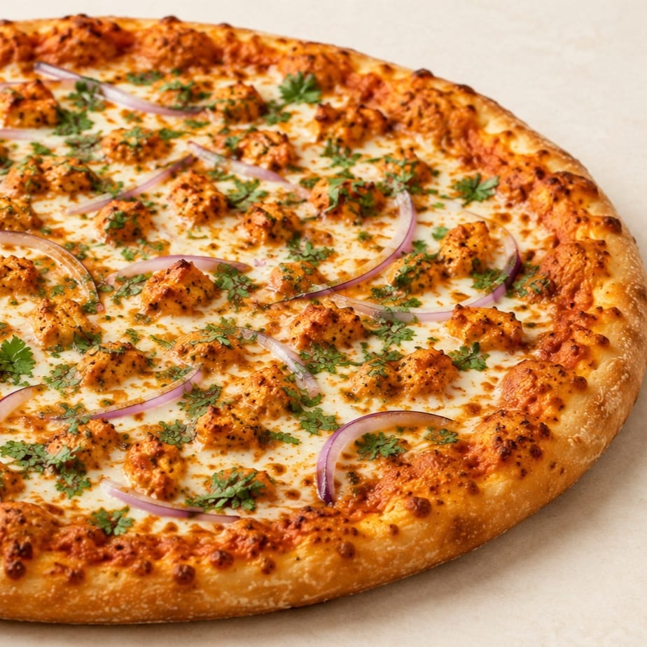Butter Chicken Pizza.