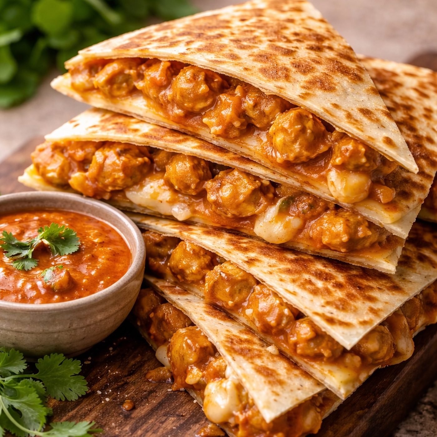 Butter Chicken Quesadilla.