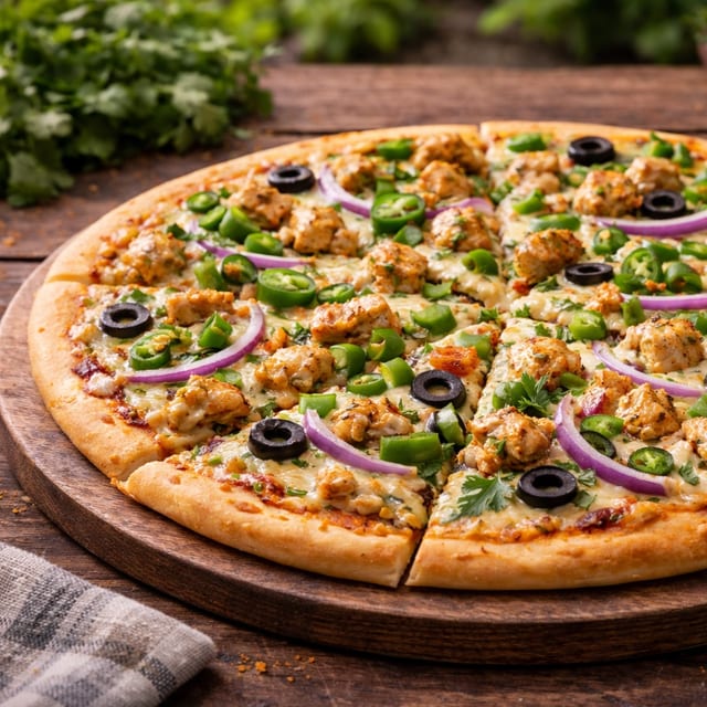 Malai Chicken Pizza.