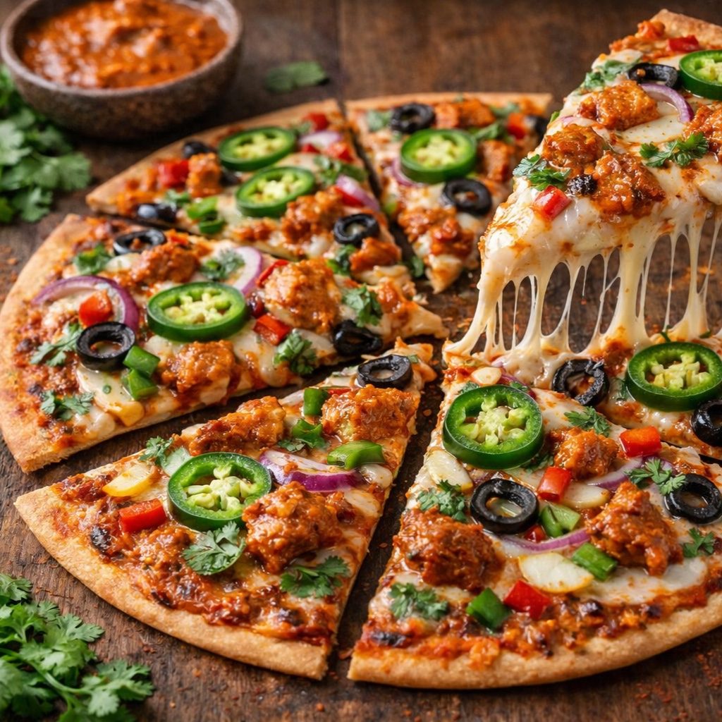 Butter Chicken Pizza.