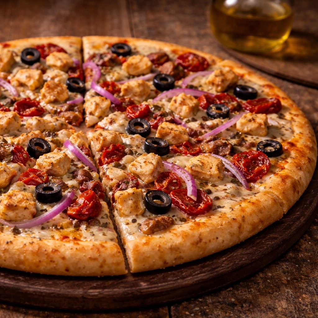 Garlic Ranch Chicken Pizza.