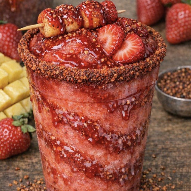Strawberry Mango Loco Slushie.