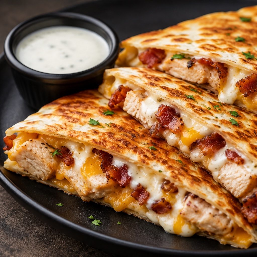 Chicken Bacon Ranch Quesadilla.